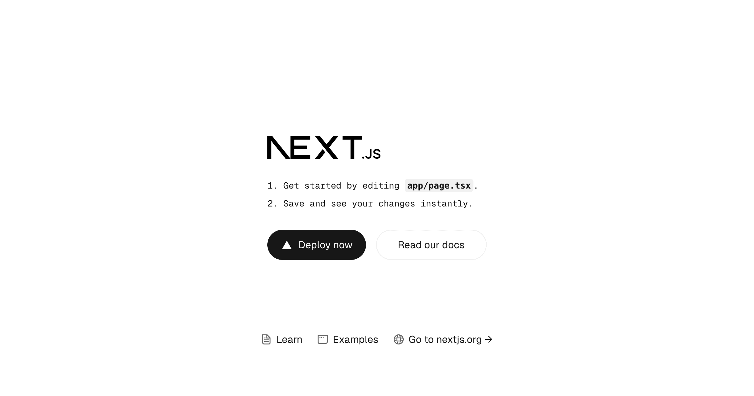 create-next-app template — light