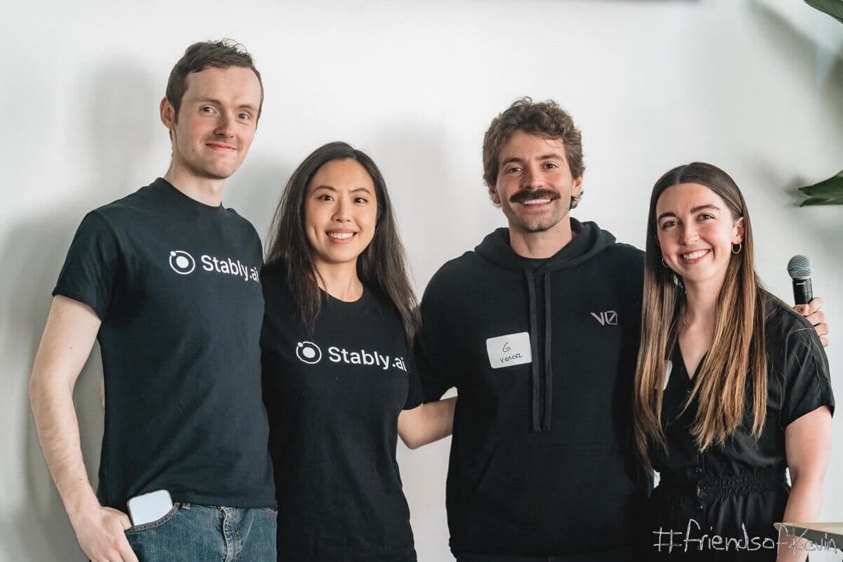 Vercel with the Stably team at Demo Day for the 2025 AI Accelerator.