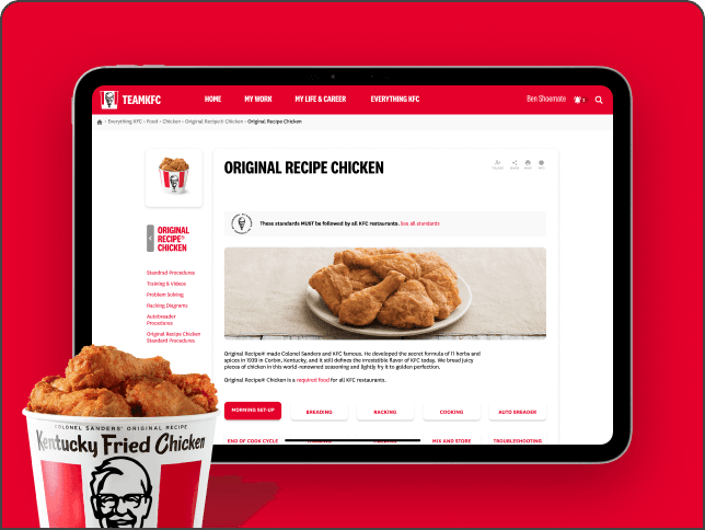 TeamKFC - Enterprise Employee Portal and Extranet
