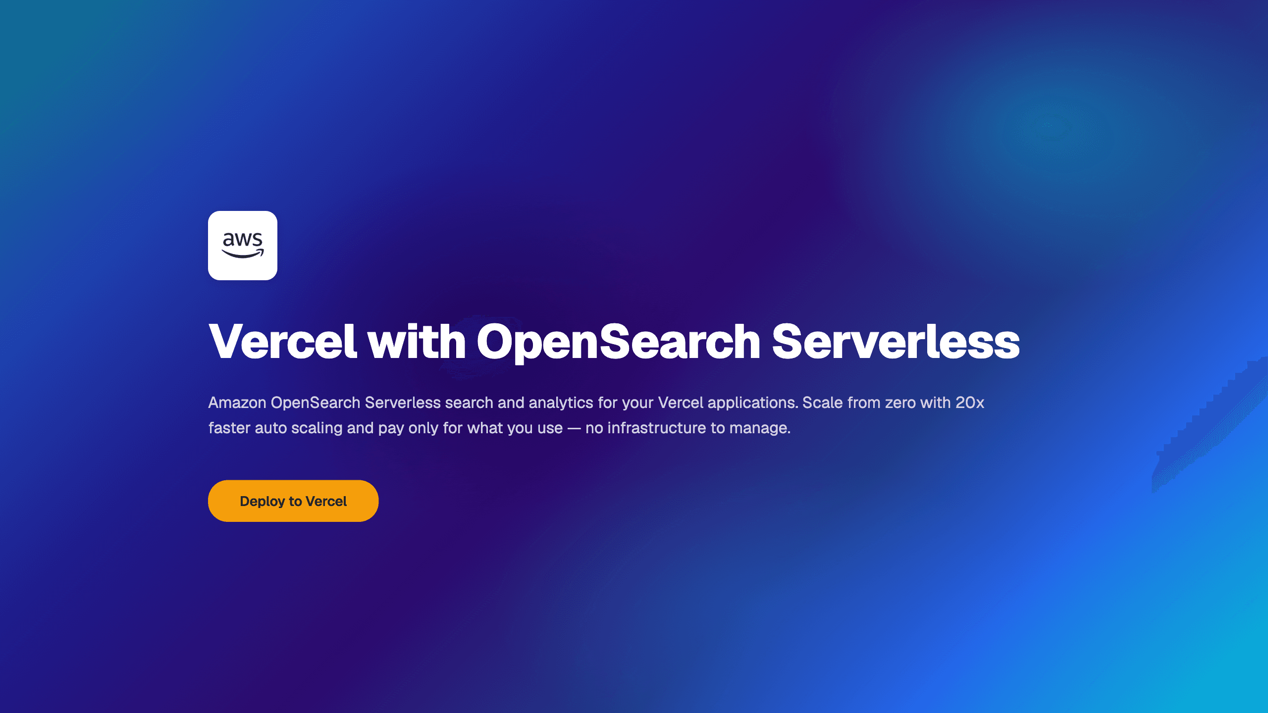 Next.js with Amazon OpenSearch thumbnail